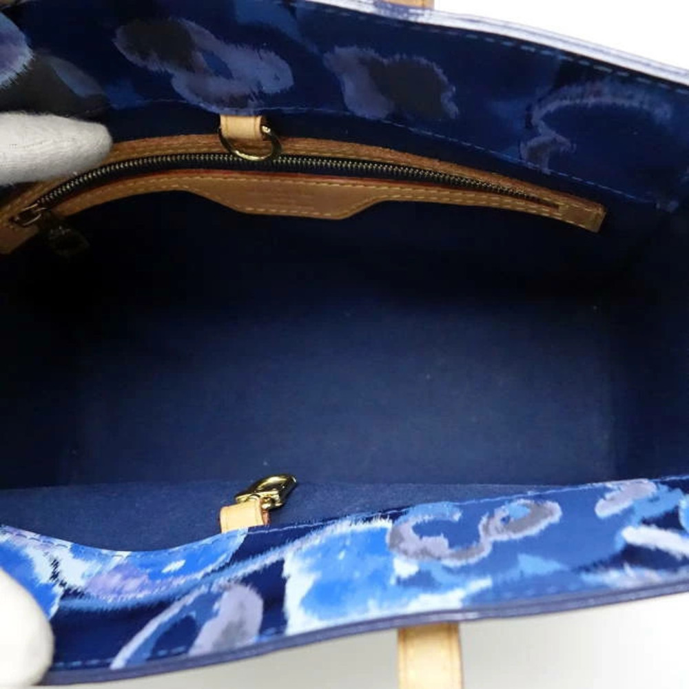 Louis Vuitton Flower Catalina Blue Handbag Vernis Grand Ikat